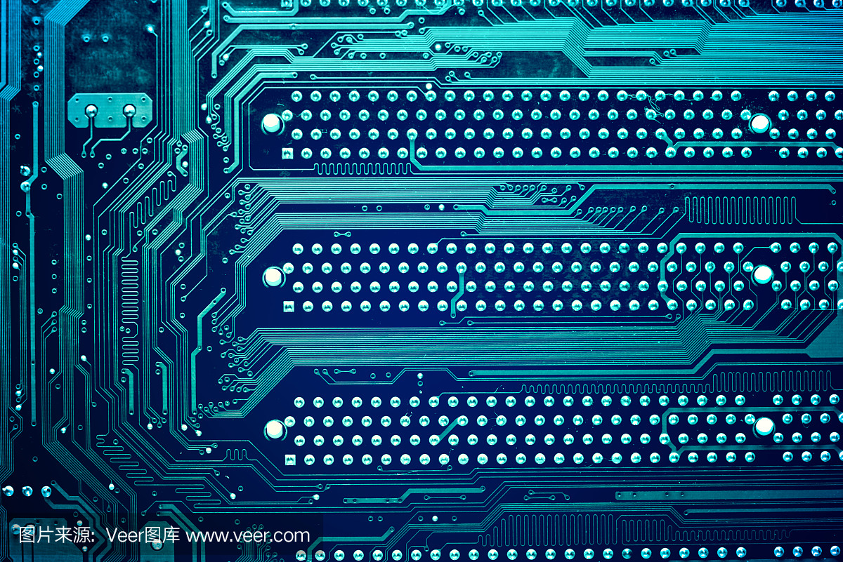 电路板。电子计算机硬件技术。数字芯片主板。技术科学背景。综合通信处理器。信息工程组件。